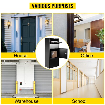 VEVOR Parcel Box Outdoor Freestanding Mailbox Lockable For P