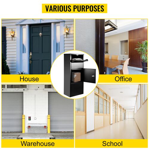 VEVOR Parcel Box Outdoor Freestanding Mailbox Lockable For P