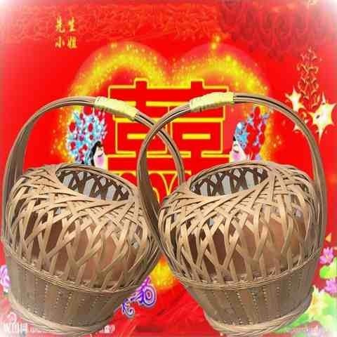 。广西怀旧古老取暖火笼竹笼竹编木炭烤火篮手工竹编工艺品婚嫁用