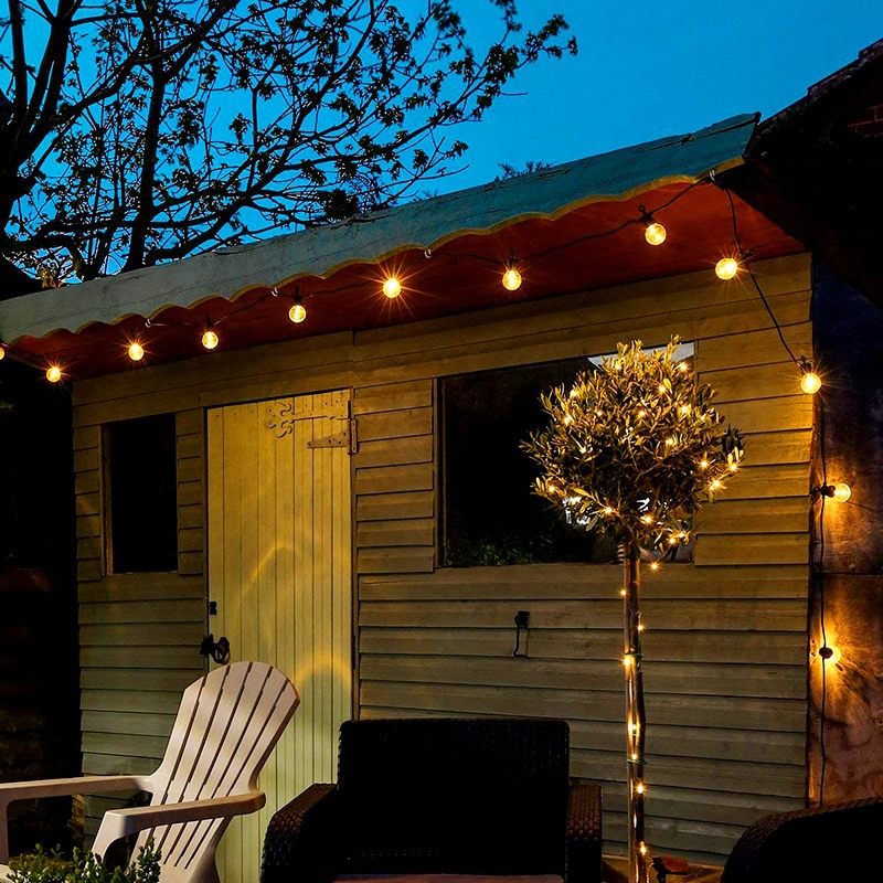 定制太阳能球泡灯串G50复古户外庭院圣诞节日婚庆装饰灯泡壳灯串