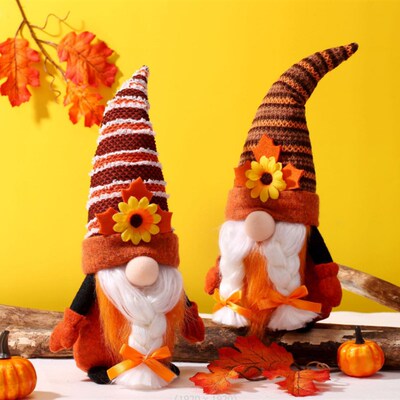 2X Sunflower Faceless Doll Thanksgiving Gnome Autumn Gift