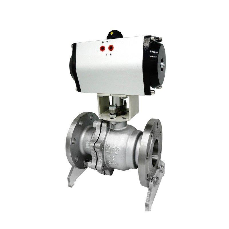 Q641F-16P气动不锈钢法兰球阀/AT GT快速切断阀/高温蒸汽球阀