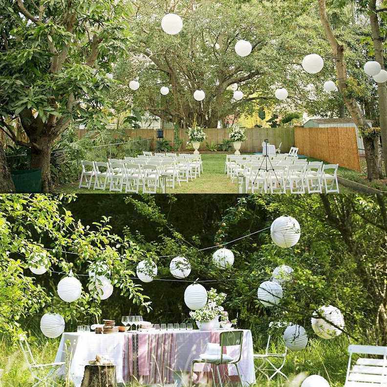 30 Pcs 4 inch12 inch White Paper Lantern Chinese Lanterne P