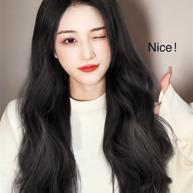 假发女长发一片式u型仿真接发片蓬松隐形无痕贴片大波浪卷假发片