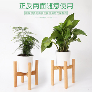 厂家直销 实木花盘架 牢固花盆架 可拆分木质花盆架 规格齐全多样