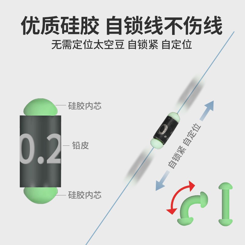 迷你魔术铅0.5克硅胶刻度铅自锁铅皮座传统钓小铅坠七星漂快速铅