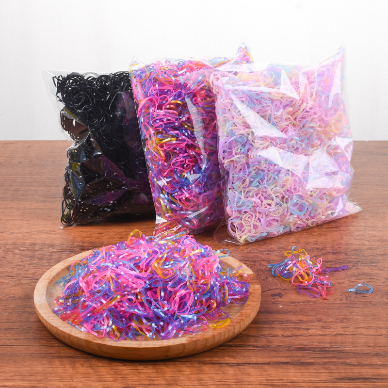 韩国成人扎头发一次性小橡皮筋发绳黑色儿童头饰橡皮筋头绳发圈