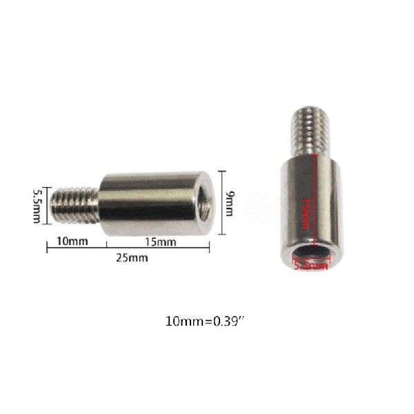 8pcs Chrome Arcade Joystick Shaft Extender 15mm Extension