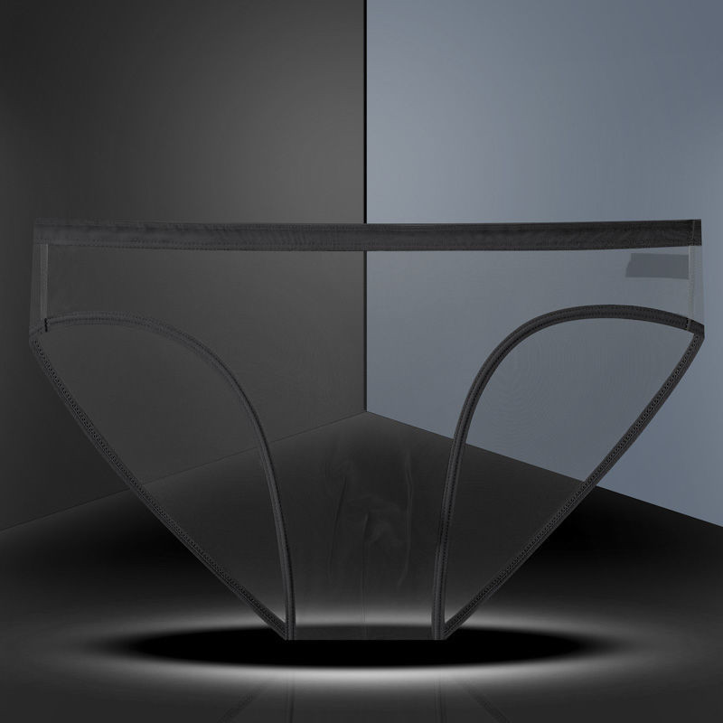 1-2 Pcs Sexy Full Transparent Mens Mesh Underwear Ultra-thi