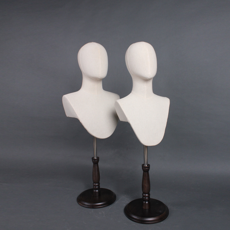 新款服装模特道具头 衬衫模特架 包布头模服装模特道具女男模特架