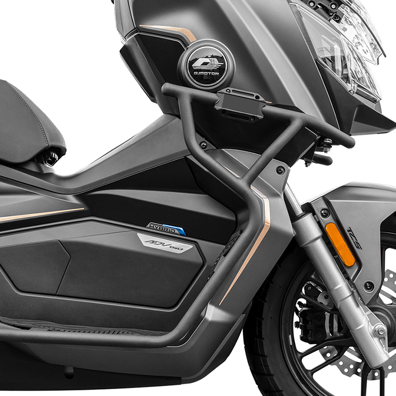 摩界  QJ鸿150ADV 改装保险杆碳钢前后包围护杠加厚车身防摔架