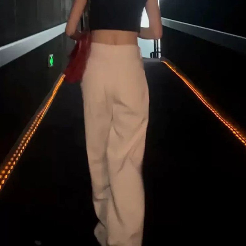白色阔腿牛仔裤女士2024春季牛仔裤