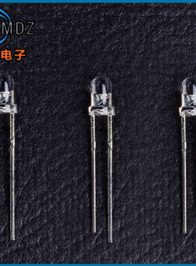 F2/2mm高平头白光长脚 奶嘴形高亮白led灯珠 直插式LED发光二极管