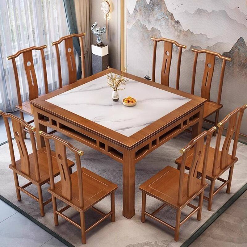 2026八仙桌全实木正方形中式老式小方桌农村中堂家用餐桌饭店吃饭
