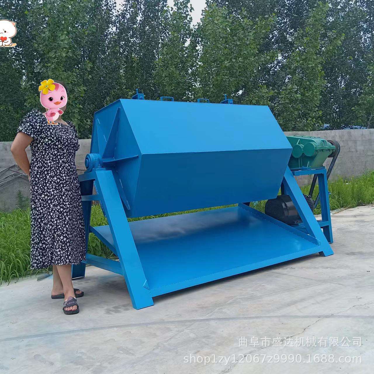 双开口自动化出料六角滚筒除锈机木制品去倒角毛刺抛光机