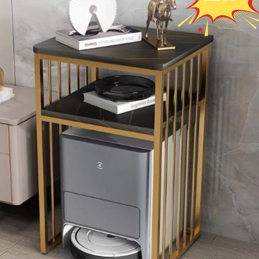 客厅电视柜沙发边几扫地机器人置物架铁艺鱼缸架底座饮水机多层g^