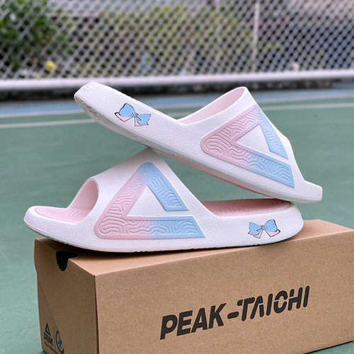 peak/匹克态极拖鞋男女款夏季棉花糖蝴蝶结室内外防滑运动凉拖鞋
