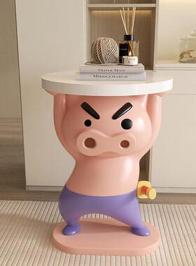 卡通胖嘟嘟作微客厅沙发旁电视柜落地边桌床头柜软装饰摆件