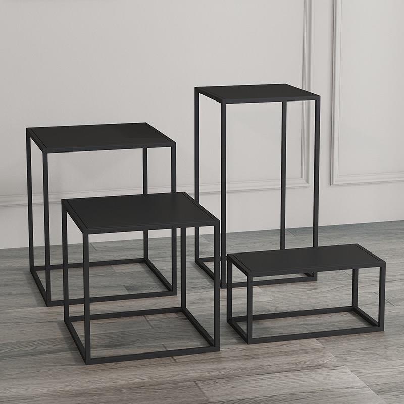 简约铁艺小方几展示架桌子客厅沙发角几边几柜落地增高置物架花架