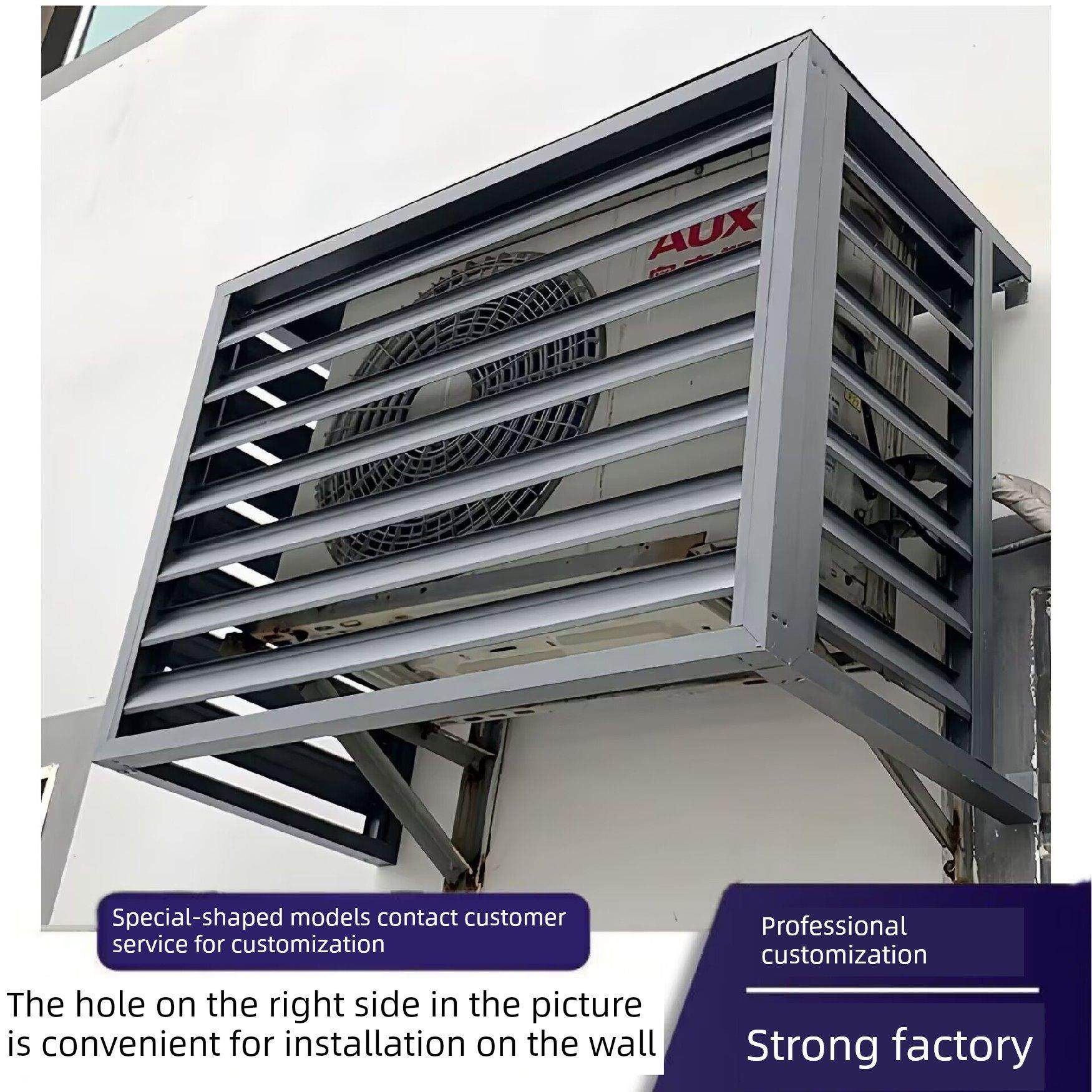 镀锌空调室外机防护罩防雨晒护栏室外百叶窗空调室外机防护罩空调