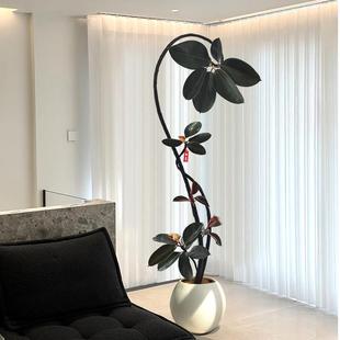 黑金刚橡皮树大盆栽客厅绿植落地网红好养真花卉办公室内大型植物