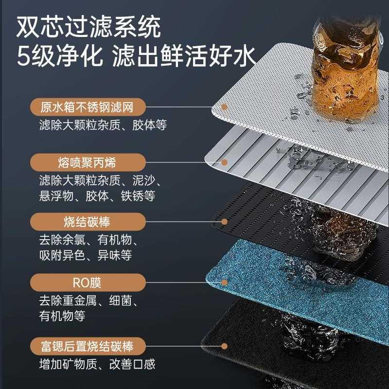 美国卓朗净饮机台式家用直饮机RO反渗透净水器富锶矿物质即热速冷