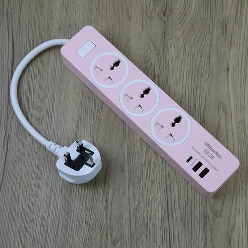 13A英规英式USB插座拖板13a中国香港英规电排插延长线马来西亚