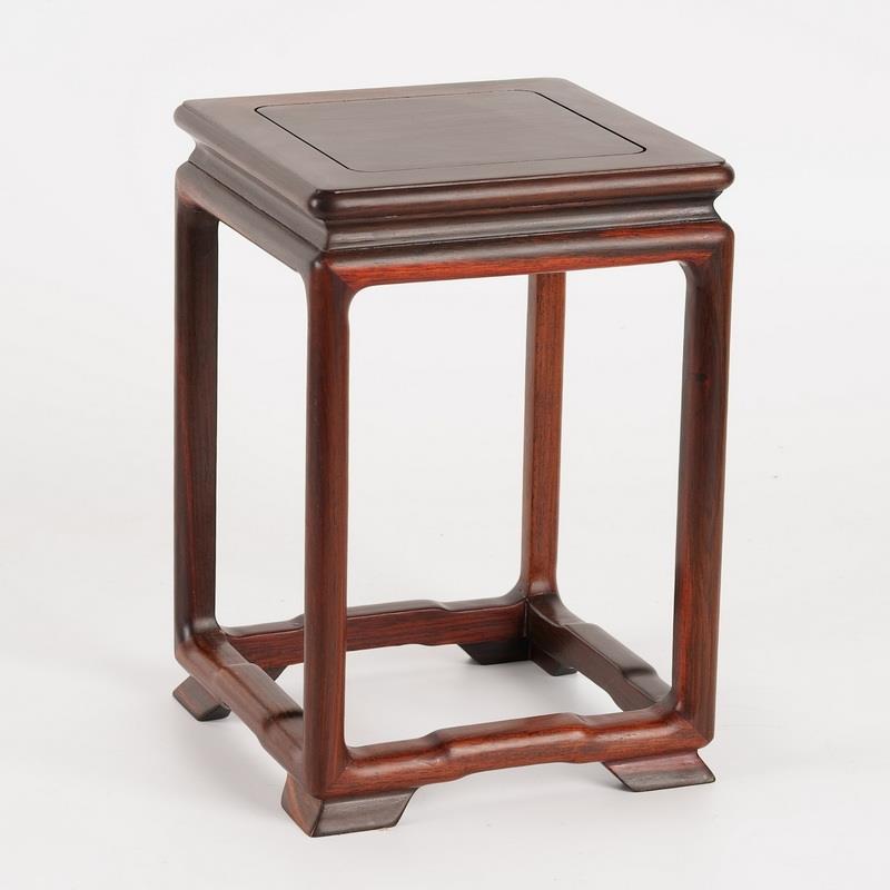 老红木正方明式高几底座红酸枝卯榫奇石玉器花瓶花盆盆景摆件架子