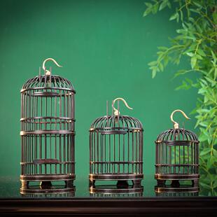 紫光檀木铜钩双层螽斯笼子蚂蚱螟虫蛐蛐笼手编笼饲养箱爬虫笼实木