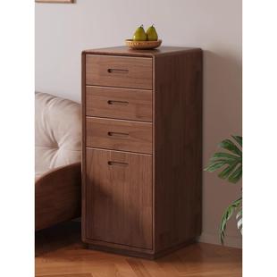 实木边柜小户型电视立柜北欧客厅收纳柜高低组合家用斗柜储物柜