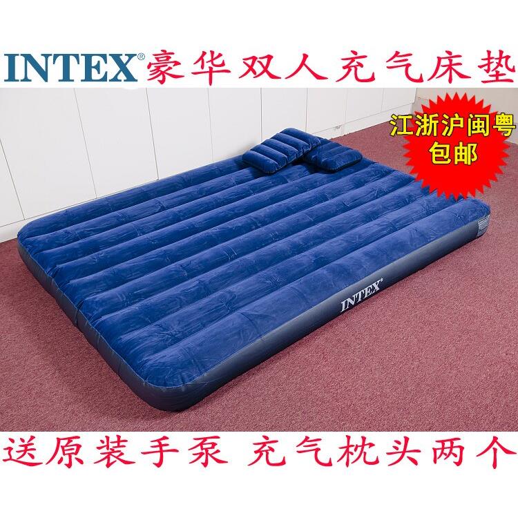 送手泵枕头 正品INTEX-68765豪华双人加大充气床垫 气垫床 充气床