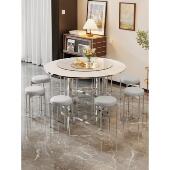 圆桌家用小户型可折叠大圆餐桌10人饭桌餐厅带转盘圆形吃饭桌子