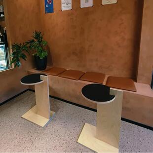 桦木海洋板设计师定制咖啡馆茶几桌现代简约边几可移动c型小桌子