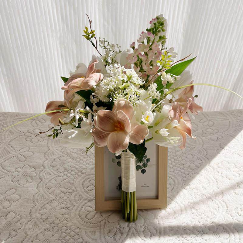 新娘结婚仿真假花手捧花韩式婚礼领证拍照道具高级感婚纱摄影写真