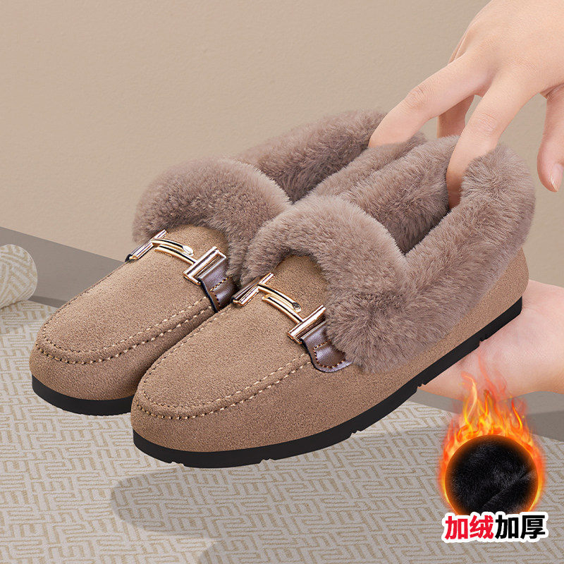 老北京布鞋女秋冬加绒2025新款软底中老年毛毛鞋上班保暖豆豆棉鞋,女鞋,棉鞋,淘宝优惠券,粉丝福利购,淘宝优惠卷