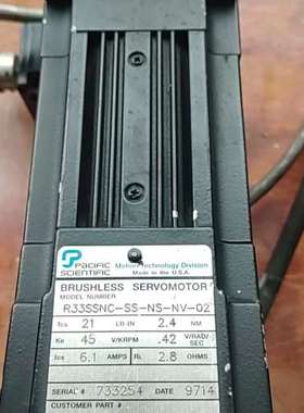 {议价}太平洋伺服电机R33SSNC-SS-NS-NV-02,