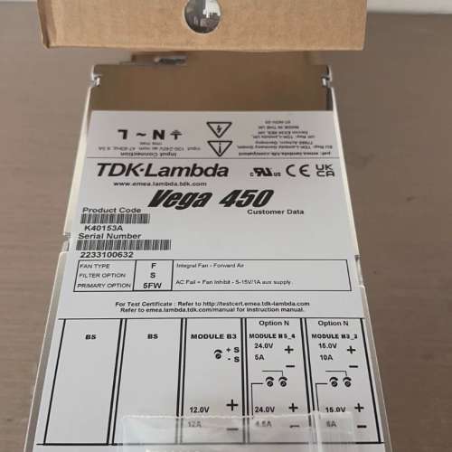 {议价}日本TDK-Lambda电源Vega 450 K40153A