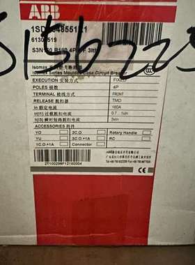 {议价}ABB断路器S3N160R1604PFF 4P160A
