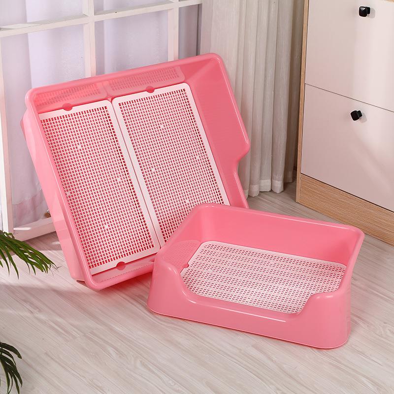 新款宠物狗狗猫砂按压式围栏狗厕所 尿盆 便盆 防溅漏 狗厕所