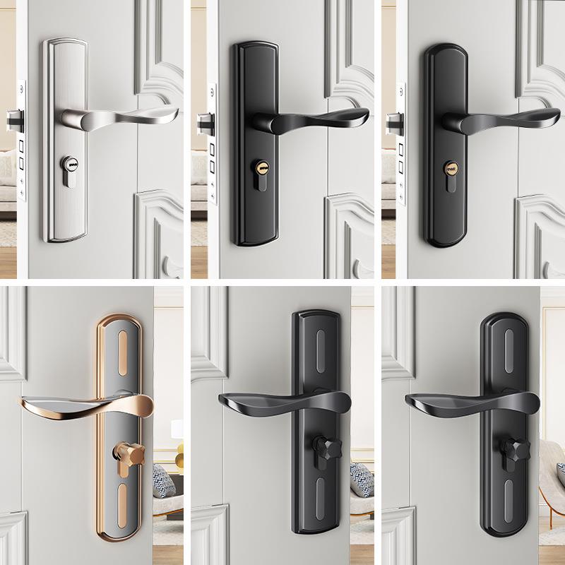 通用型房门木门锁具免改孔可调节门把手手柄执手卧室室内门锁家用