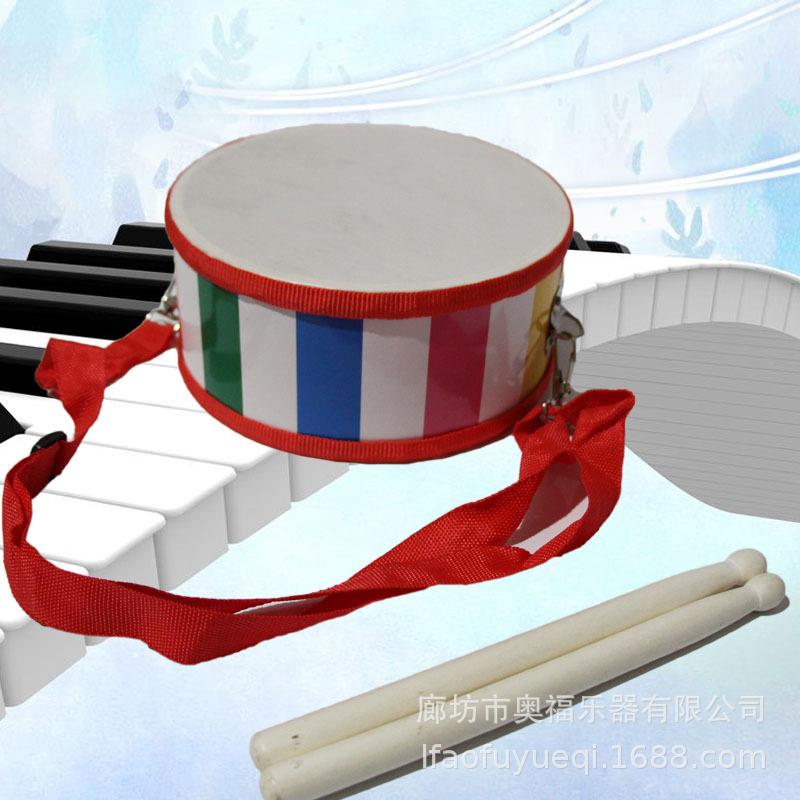 促销奥尔夫打儿童击乐器亲子教具手拍敲击双面小军鼓 双面小战鼓