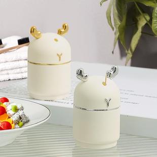 麋鹿牙签盒自动弹出家用高档卡通塑料牙签筒创意可爱商用牙签罐子