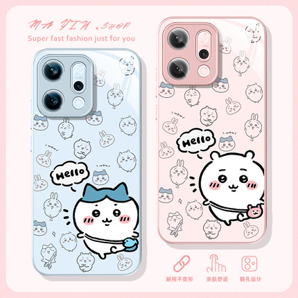 适用opporeno14手机壳14pro吉伊卡哇opporeno保护套13乌萨奇pro液态玻璃reno12小八11卡通10pro+女生9好看7se