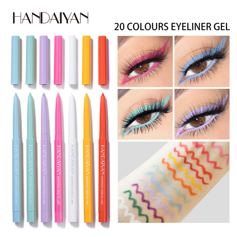 HANDAIYAN 20 Colors Eyeliner Pencil Neon Colorful Liquid Eye