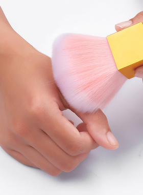 Kuas Pembersih Debu Kuku Berkualitas Tinggi Pegangan Logam