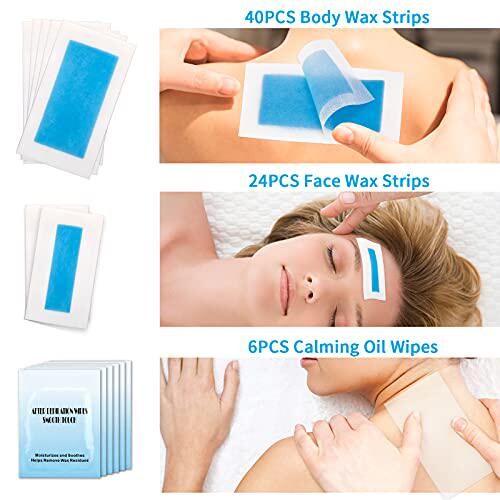 极速Erishare Face and Body Wax Strips  Effective Waxing Kit