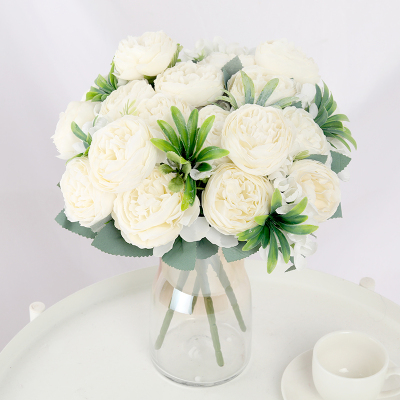 极速30cm Rose Silk Peony Artificial Flower Pink DIY Home Liv