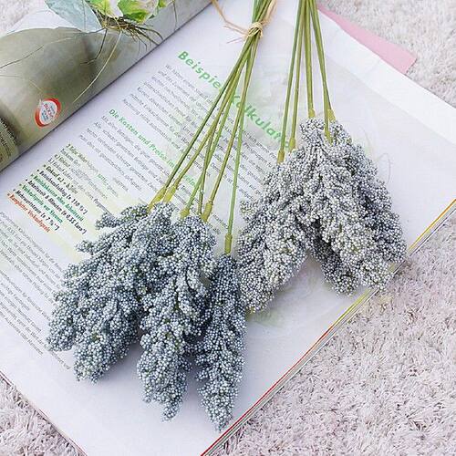 极速6 Pcs Artificial Vanilla Spike Lavender Wheat Ears