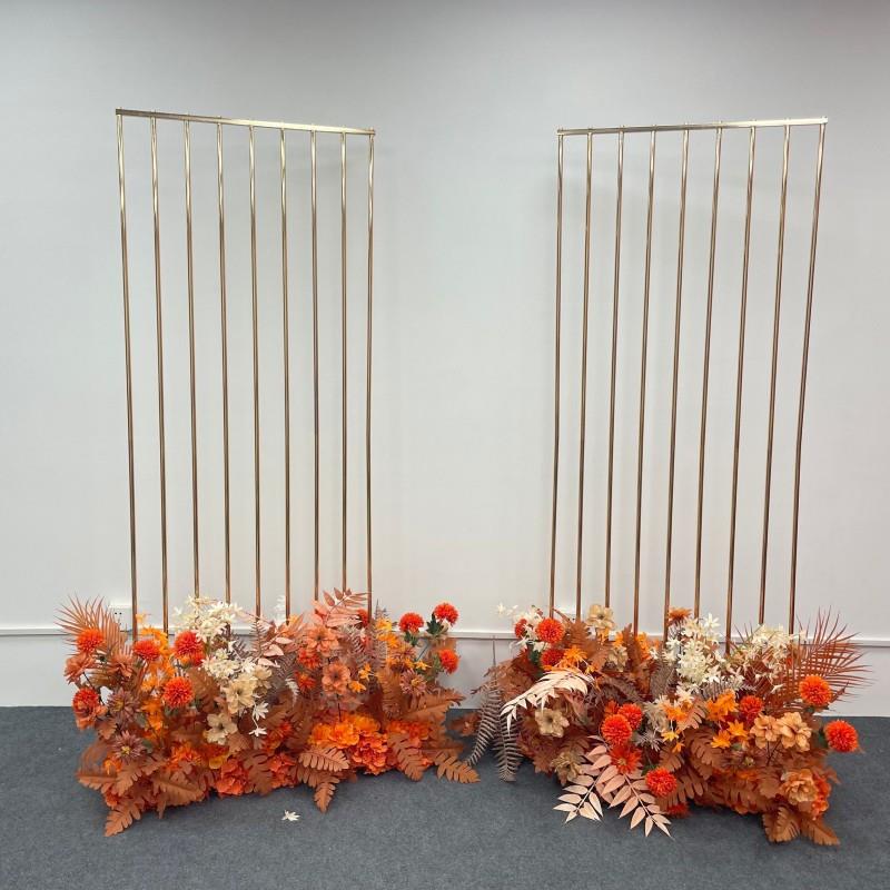 新款婚庆道具铁艺线条屏风拱门路引婚礼现场舞台背景布置装饰摆件