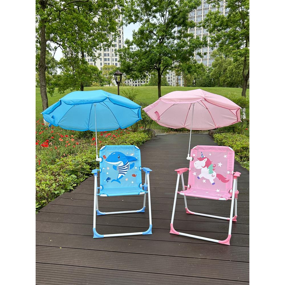 儿童椅露营椅子折叠便携野餐钓鱼凳沙滩椅小马扎户外带伞海边拍照